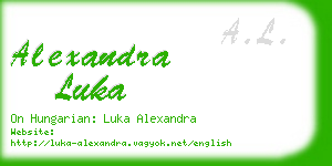 alexandra luka business card